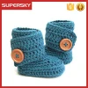 Wholesale Baby Toddler Shoes Button Handmade Crochet Knit Baby Shoes