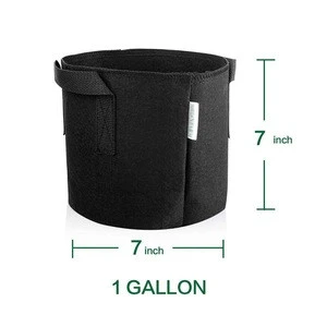 Wholesale Black Non woven Fabric 1 Gallon  Grow Bag