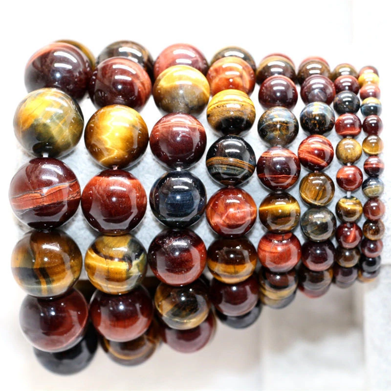 Wholesale cheap 12mm beads natural tiger&#x27;s eye stone bracelets