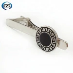 Wholesale cheap metal engraved soft enamel mens tie bar clip with custom logo