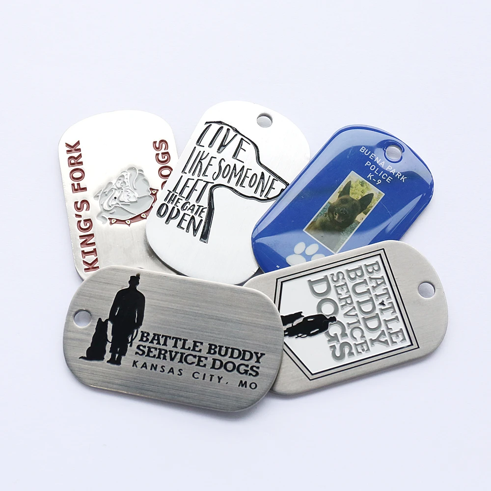 Wholesale Custom Engraving Sublimation Stainless Steel Blank ID Dog Tag