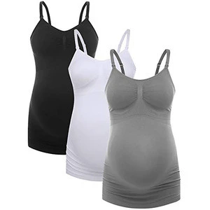Wholesale Custom Maternity Nursing Tank Tops With Clasp In Front Seamless Camisole