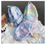 Wholesale custom nylon teenager backpack fashion tie dye waterproof school bag for girls boys