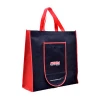 Wholesale custom printed logo eco friendly reusable foldable shopping tote nowoven bags with screen printing