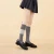 Import wholesale custom top quality  fashion girl knee high socks from China