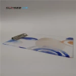 Wholesale custom transparent printing colorful acrylic new designed high quality plastic clipboard for sale