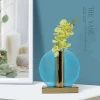 Wholesale Decorative metal stained glass vase interior home decorations bud vases