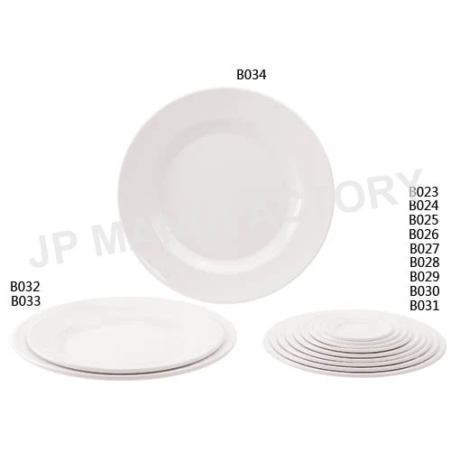 wholesale event hotel restaurant 10&quot; melamine white custom printed plates