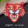 wholesale fabric clothing computer embroidery cool animal head patch custom service accepted