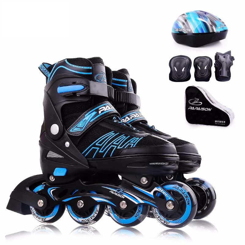 Wholesale inline skate sets in stock With light up PU wheels protections roller skate quick delivery RTS