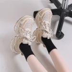 Wholesale Ladies Breathable Mesh Thick Sole Women Fashion Cushion Hiking Shoes Sneakers