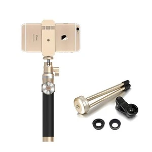 Wholesale Multi-functional All Metal Bluetooth Selfie Stick Tripod for iPhone X iPhone XS