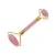 Import Wholesale natural beauty rolling facial jade roller massager rose quartz stone face body anti aging pink jade roller with box from China