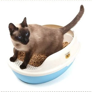 wholesale plastic travel easy clean pet toilet cat litter box with scoop