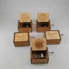 Wholesale Religious Sunflower Sunshine Wooden Music Box Hand Crank Music Box