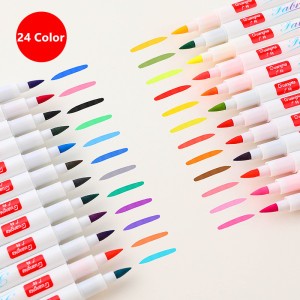 Wholesales 24 Colors Washable textile and fabric Brush Marker pens