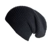 winter thick slouchy black knit beanies oversized sublimation flat top wool beanie cap hat