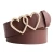 Import Women Belt-Soft Faux Leather Double Heart Buckle Vintage Decorative Casual Tighten Lightweight Belt from China
