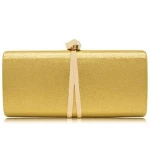 Women Criss-cross Clutches Solid Evening Bag Sparkling Metallic Clutch Purses For Wedding And Party