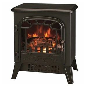 wood logs burning infrared stove electric fireplace