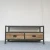 Import Wooden furniture and metal Industrial Living Room TV cabinet Stand with 2 Drawers and 1 Open Shelves from China