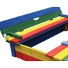 wooden sandbox playground canopy Wood Kids Sandpit with bench