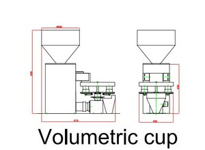 XF-K Automatic Volume Cups Flow Materials Dosing Machine