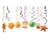 Import XL064 Foil HangIng Swirls Marine Animal Conch /shell /sea horse hanging decorations kids birthday party decorations from China