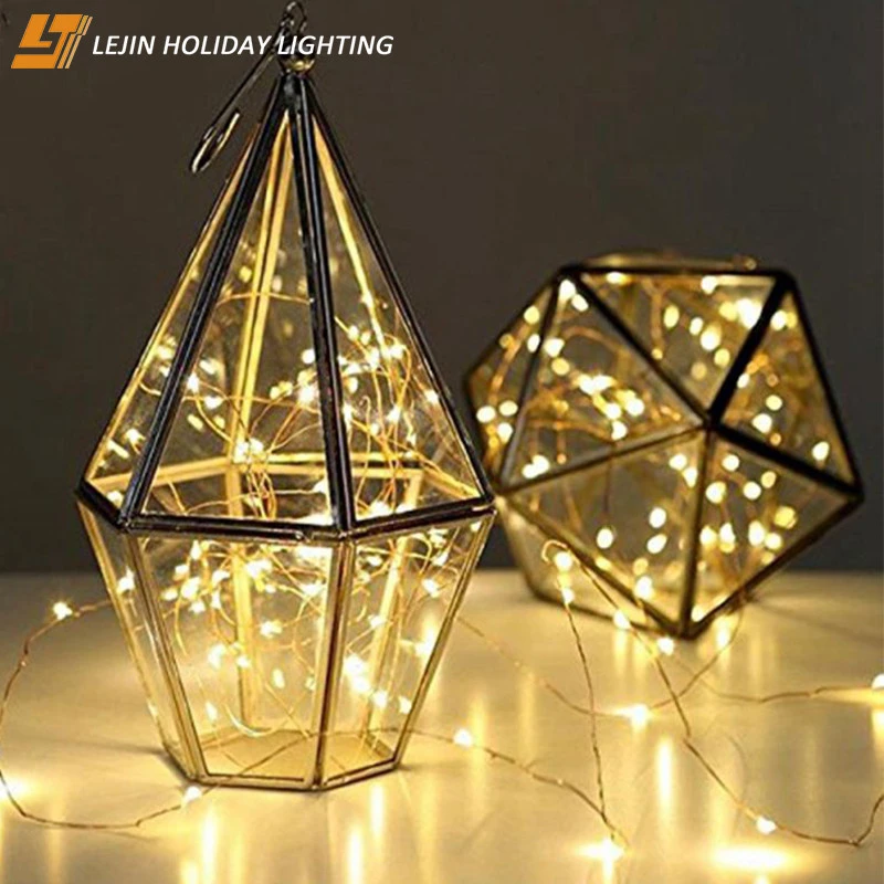 Xmas tree home decor led copper wire garland string lights
