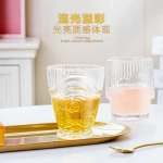 Year after year there are fish koi stacked cup glass water set home living room tea coffee