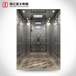 ZhuJiangFuji professional 8 people commercial lift safty passenger etching elevator cabin