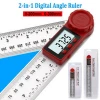 0-200,0-300mm Digital Meter Angle Transparent Angle Digital Ruler Electron Goniometer Protractor Angle finder Measuring Tool