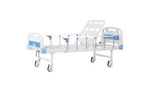 Manual single crank nursing bed