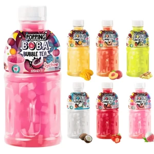 330ml Popping Boba Bubble Tea Mango, Lychee, Peach, Strawberry, Sugarcane, Coconut Juice Drink VINUT Factory Free Sample