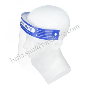 Fast delivery CE FDA Disposable Plastic PET Protective Face Shield, Clear Medical Face Shield