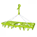 Rectangle Clothes Dryer with 30 Clips Folding Plastic Clothes Hanger