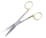 T/C Scissors 14.5 cm High Quality Tungsten Carbide Surgical Scissors Gold Ring Reusable Precision Instrument