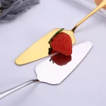 Household 9 Inches Colorful Pie Cake Server Professional Shovel Server Stainless Steel Cake Spatula for Cake Pastry Pie