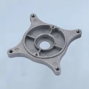 Connector casted with screw hole drilled and mark