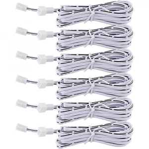 2510 Female Male Plug Connectors Wire Cable Line White For Led Cabinet Strip Lights Durable Not Easy To Loosen