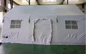 40 squaremeter relief disaster emergency post disaster air pole inflatable tent for sale