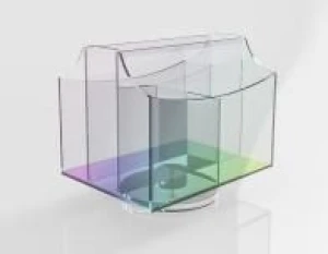 Acrylic color rotating storage box