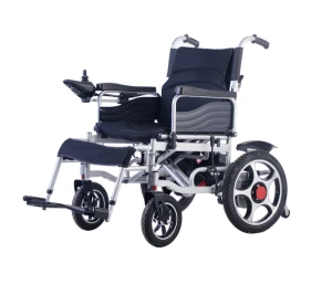 electric wheelchair (front and rear shock absorption).