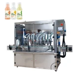 Automatic 4/6/8/10 Heads Liquid Filling Machine Liquid Hand Cream Chili Sauce Canned Beverage Filling