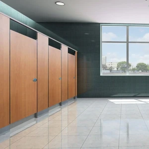 Most Popular 12mm Wooden Color HPL Board for Toilet Cubicle Partition