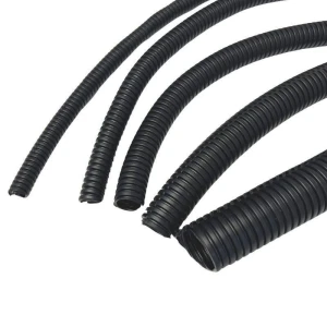 Flame retardant corrugated threading hose