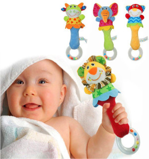 Baby Cute plush Rattle hot selling product hand bell toys