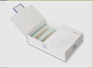 Door double opening cosmetic set box with tage