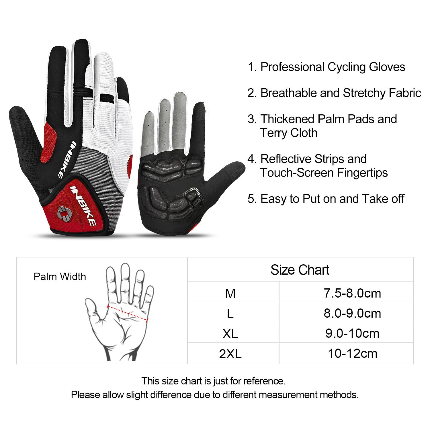 Buy Inbike Touch Screen Bike Gloves Full Finger Gel Padded Mountain