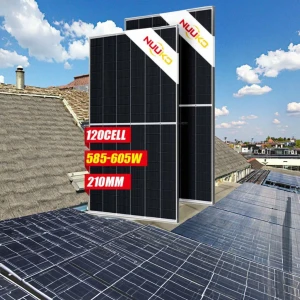 Nuuko Solar Panel Eu Stock 585w 590w 600w A Grade N-type Solar Panel 120Cell Energy System Double Glass Panels Solar